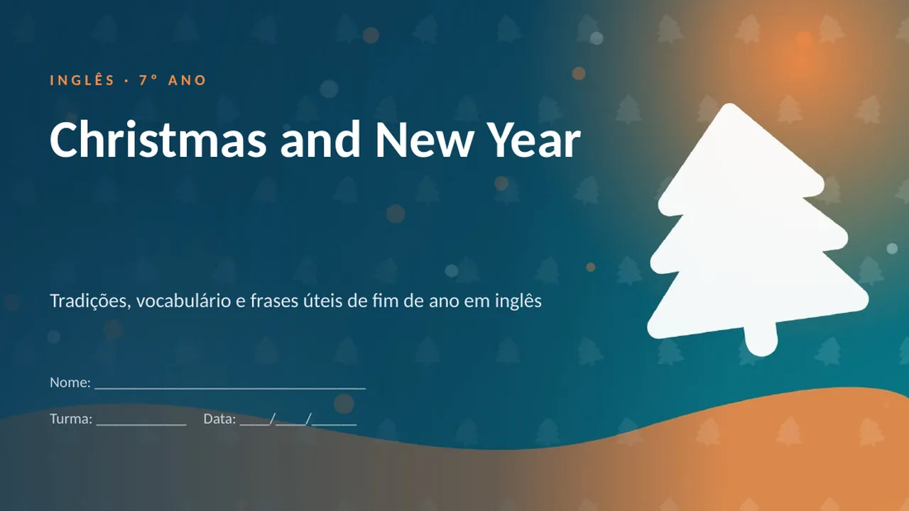 Capa da apresentação Christmas and New Year