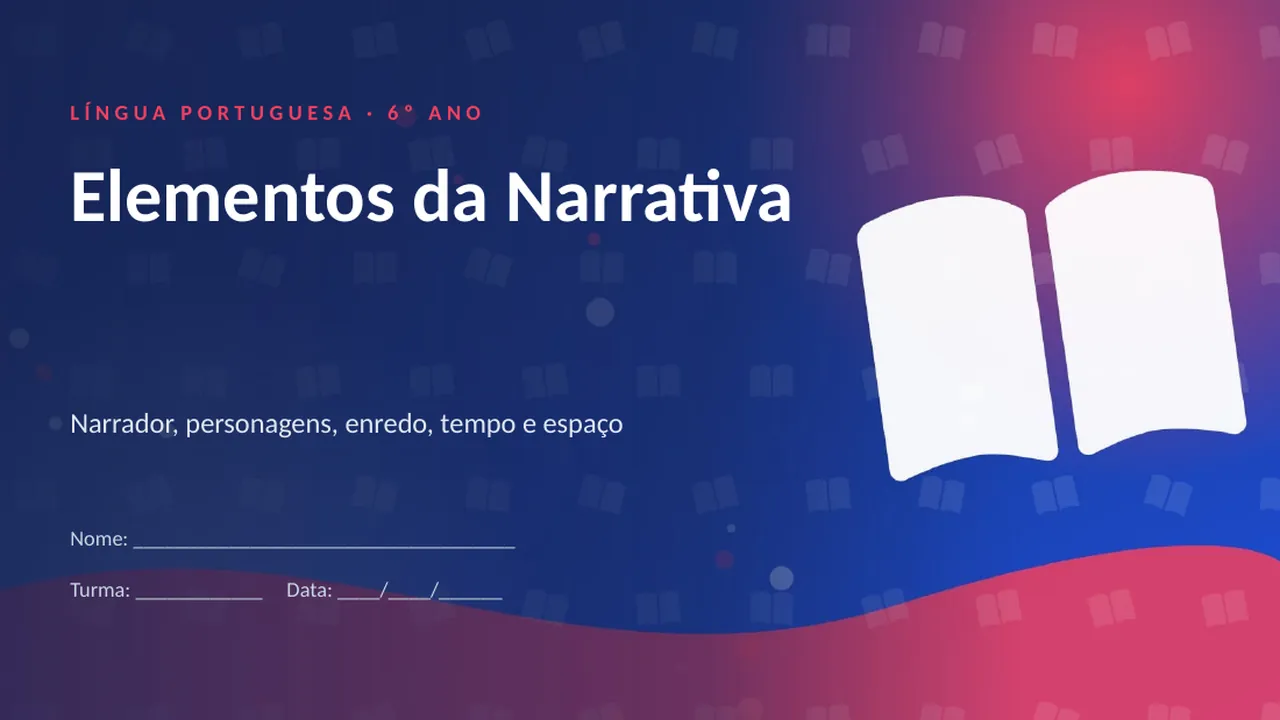 Capa da apresentação Elementos da Narrativa
