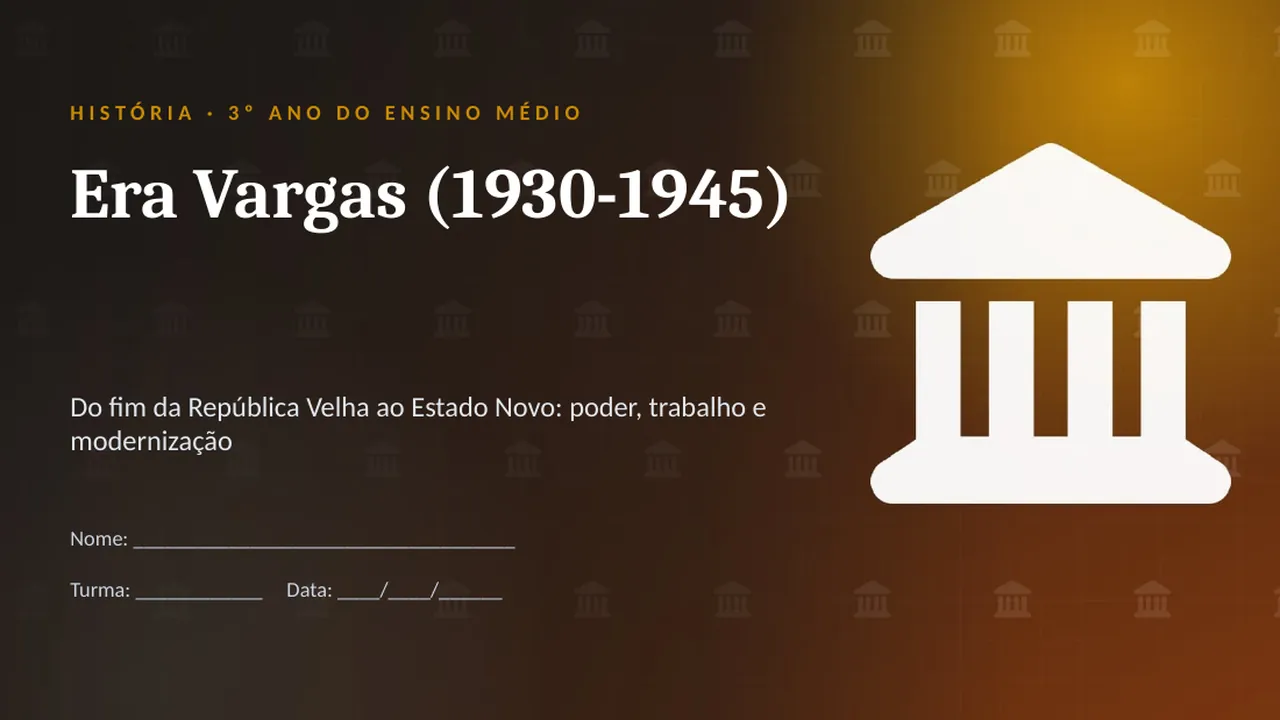 Capa da apresentação Era Vargas (1930-1945)