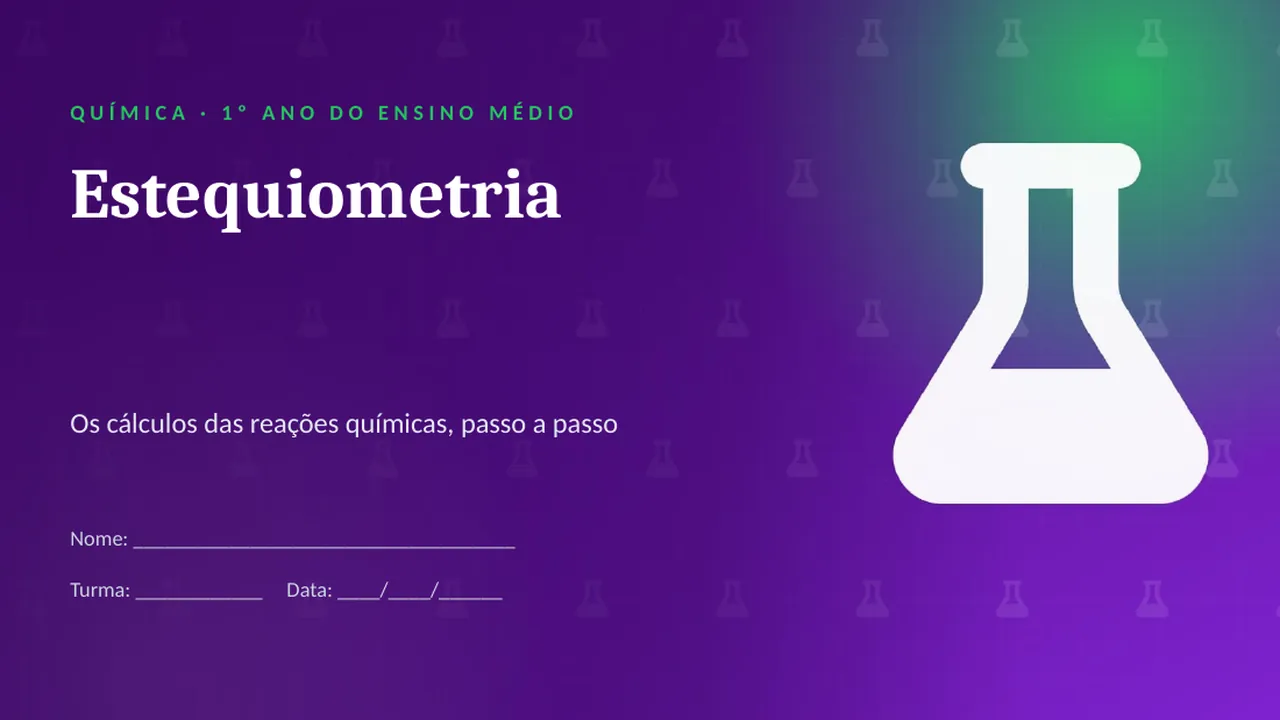 Capa da apresentação Estequiometria