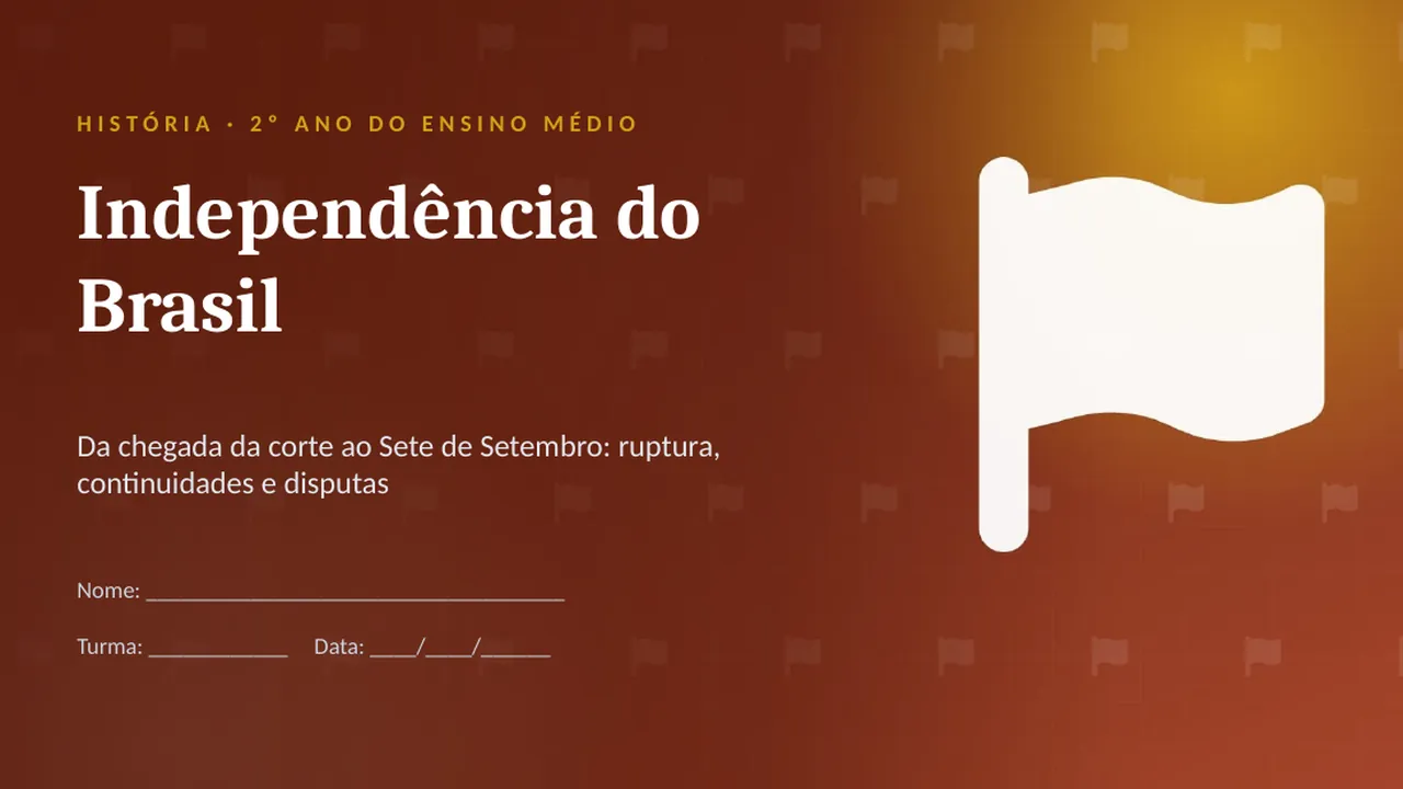 Capa da apresentação Independência do Brasil