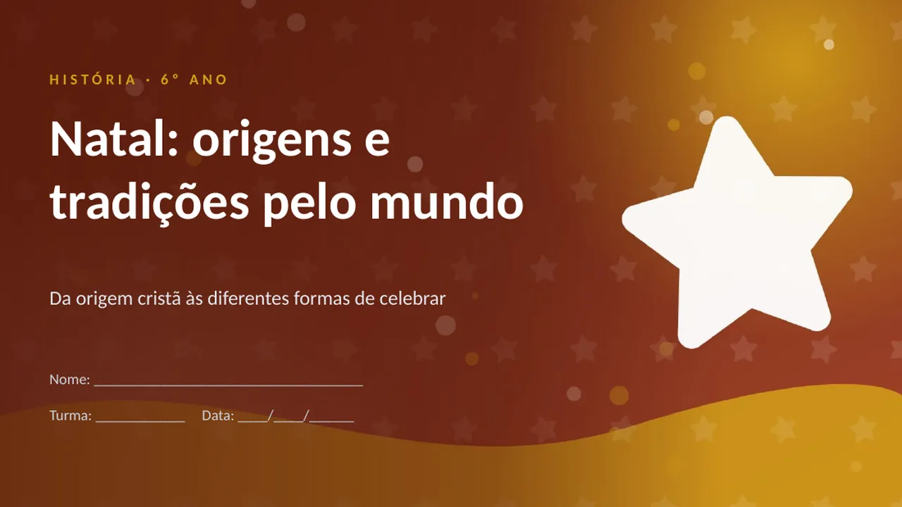 Capa da apresentação Natal: origens e tradições pelo mundo