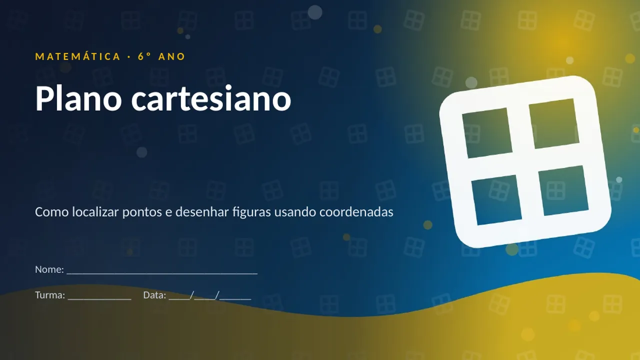 Capa da apresentação Plano cartesiano