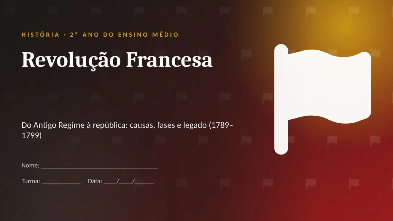 Capa da apresentação Revolução Francesa
