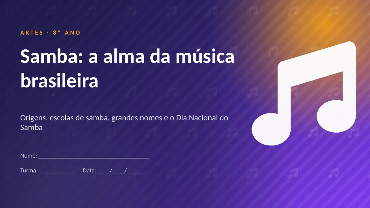 Capa da apresentação Samba: a alma da música brasileira