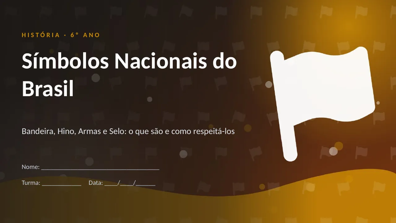 Capa da apresentação Símbolos Nacionais do Brasil