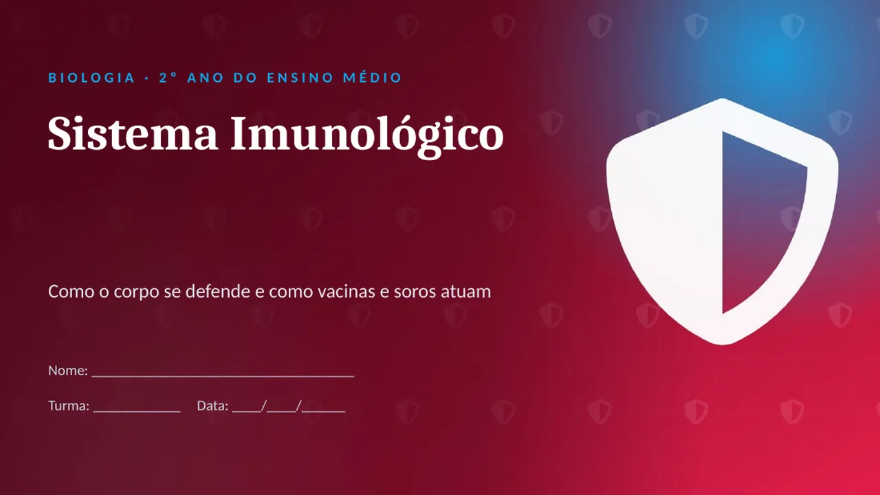 Capa da apresentação Sistema Imunológico