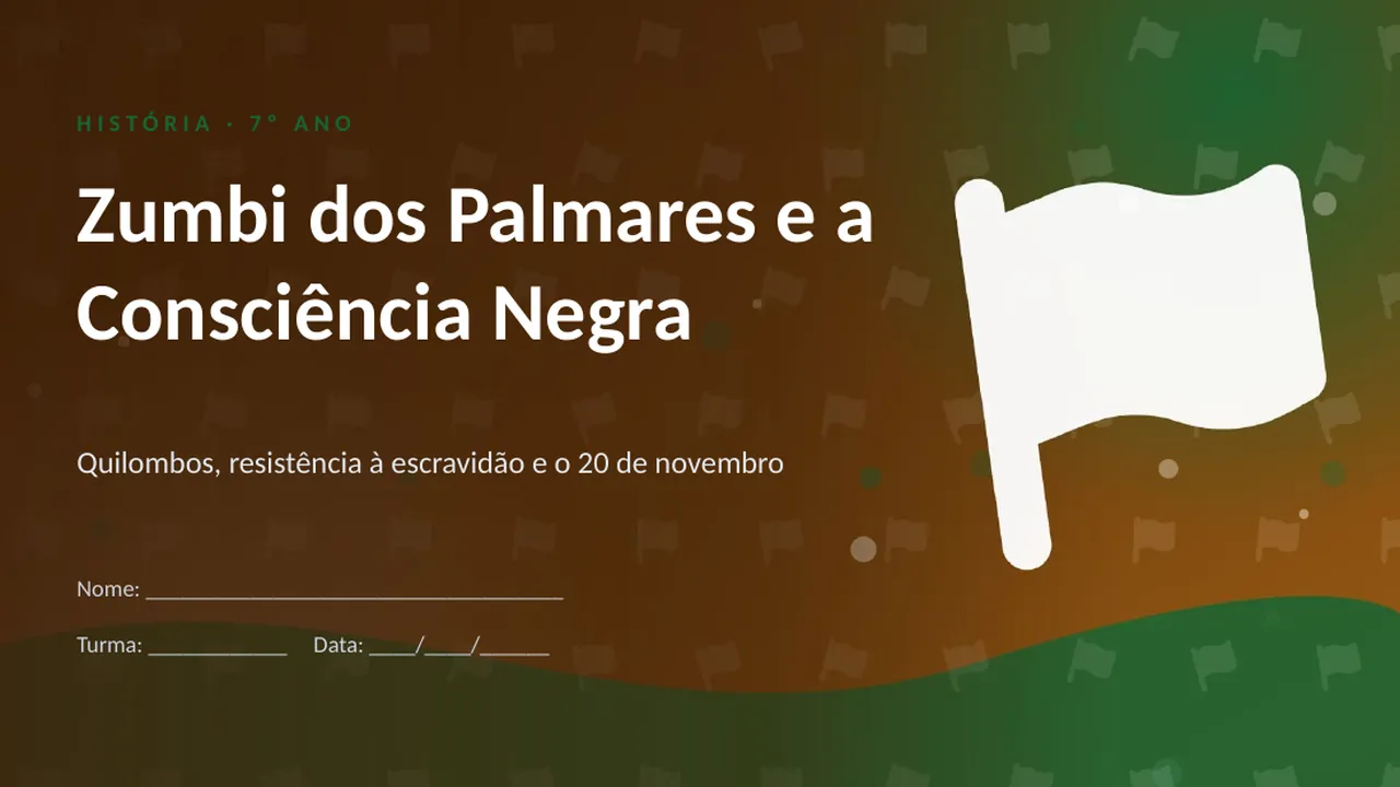 Capa da apresentação Zumbi dos Palmares e a Consciência Negra